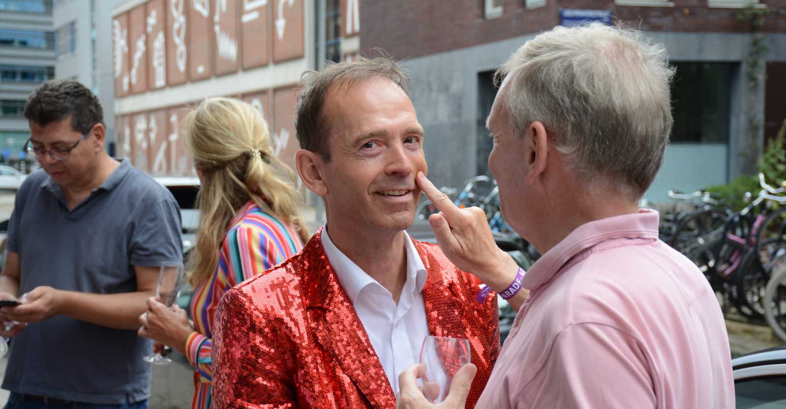 Pride2019 Siep De Haan en Peter Kramer van het Andreas Cultuur Fondstijdens de Botenparade